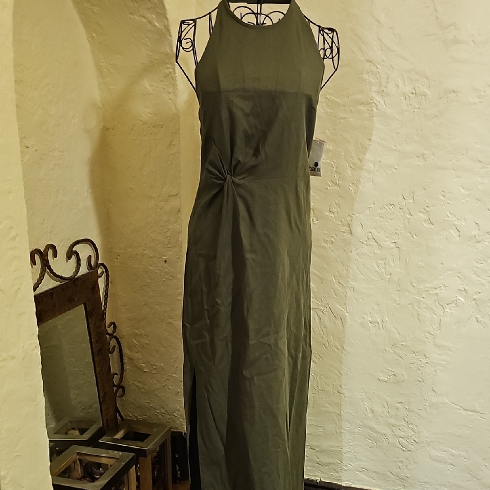 Bar III Olive Green Maxi Dress